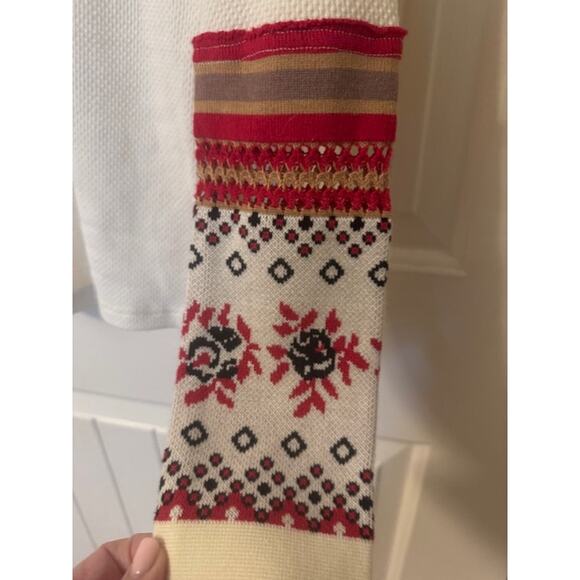 NWT Free People Mikah Layering Cuff Long Sleeve in Cream Combo S - Picture 7 of 7